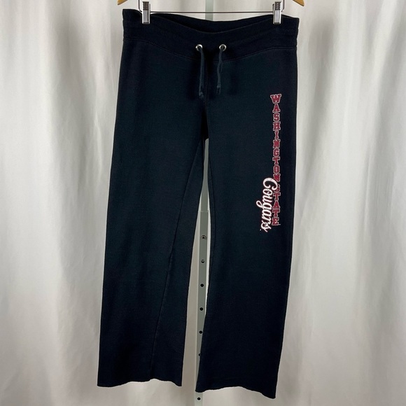 Soffe Juniors Medium Washington State Cougars Wide Leg Sweatpants Casual Cozy - Picture 1 of 8